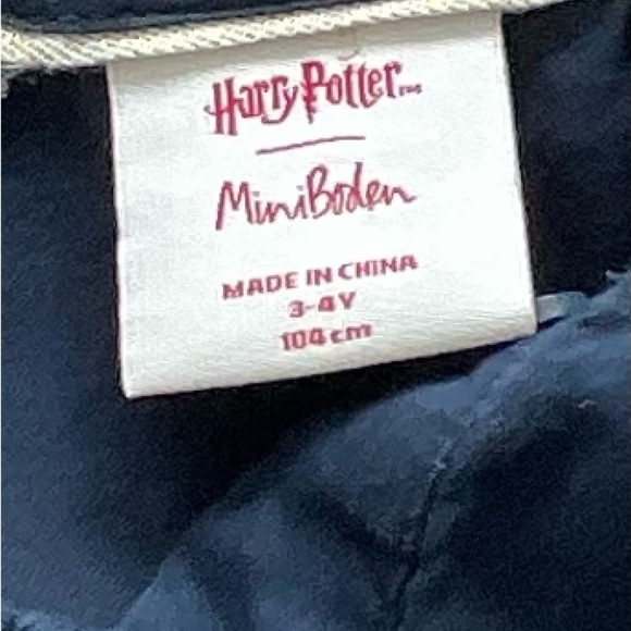 Mini Boden Harry Potter Jumpsuit Size 3-4Y Blue Gold Star Wingardium Leviosa - Picture 6 of 6